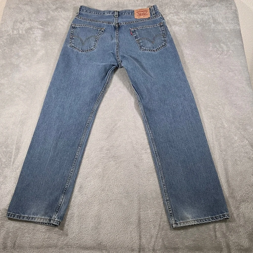 Y2K Levi's 505 Regular Fit Jeans Mens 34x32 Blue‎ Medium Wash Denim